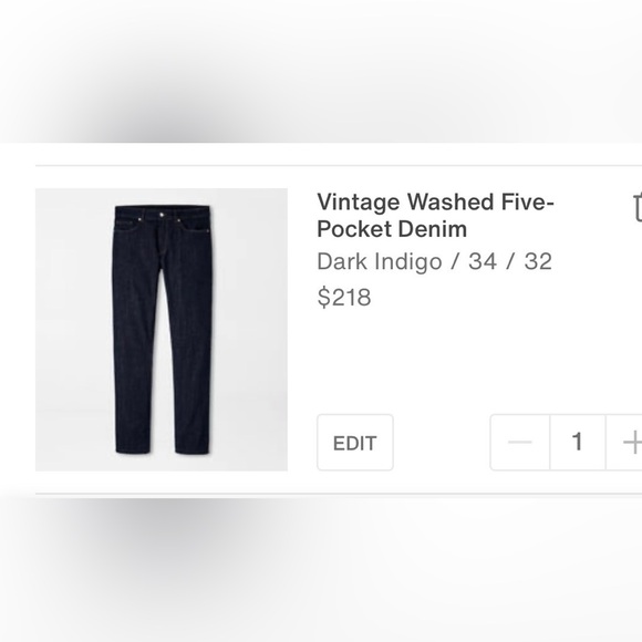 Peter Millar vintage washed five-pocket Dark Indigo Jeans